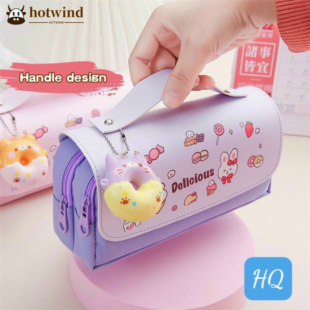 Bóp viết, hộp bút thú bông cute cho bé đi học- Kèm Squishy