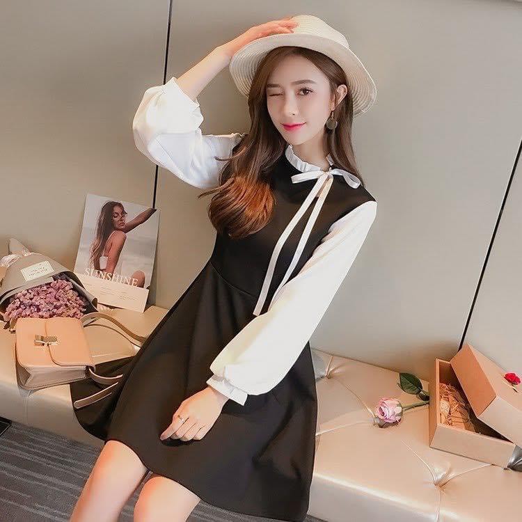 Váy nơ cổ trắng BIGSIZE 55Kg đến 130kg