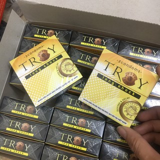 Bao cao su TROY Long Shock Bi gai kéo dài thời gian (hộp 3 cái)