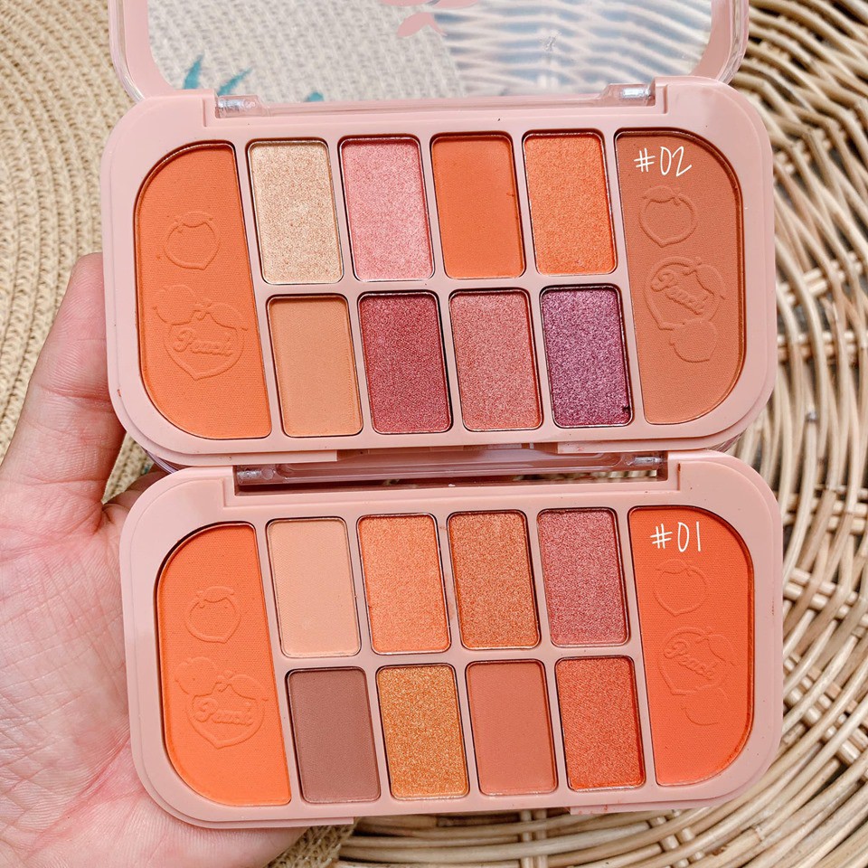 Set phấn mắt má hồng 2in1 peach