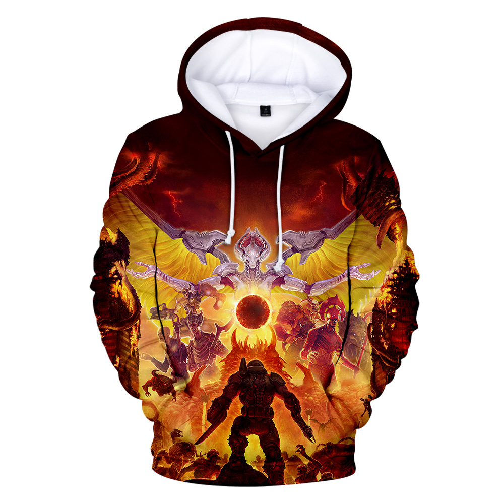 Áo Hoodie Tay Dài In Hình Phim Doom Eternal 3d Thời Trang 2020 Cho Nam 2021