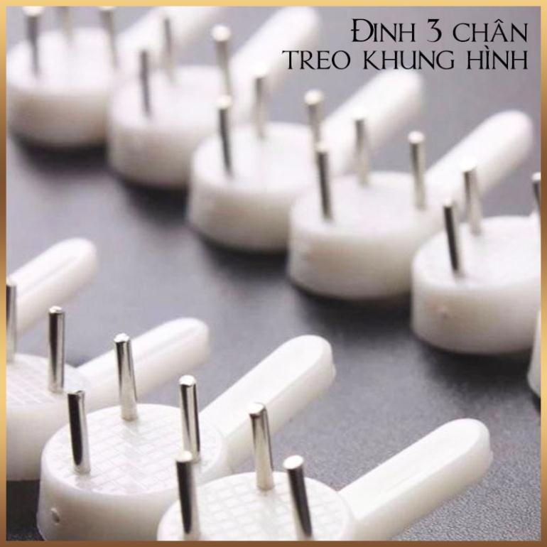 Bộ 05 Đinh Ba Chân, Đinh Đóng Tường Treo Tranh Ảnh Không Cần Khoan Tường, Đinh treo đồ