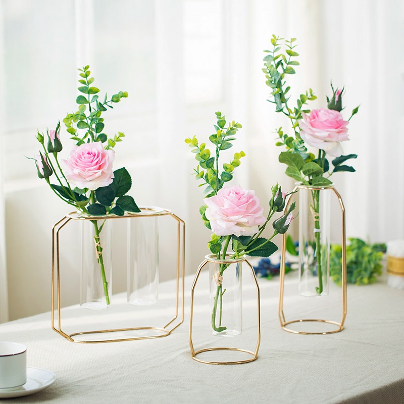 Lọ hoa thủy tinh trong suốt sáng tạo chất lượng cao