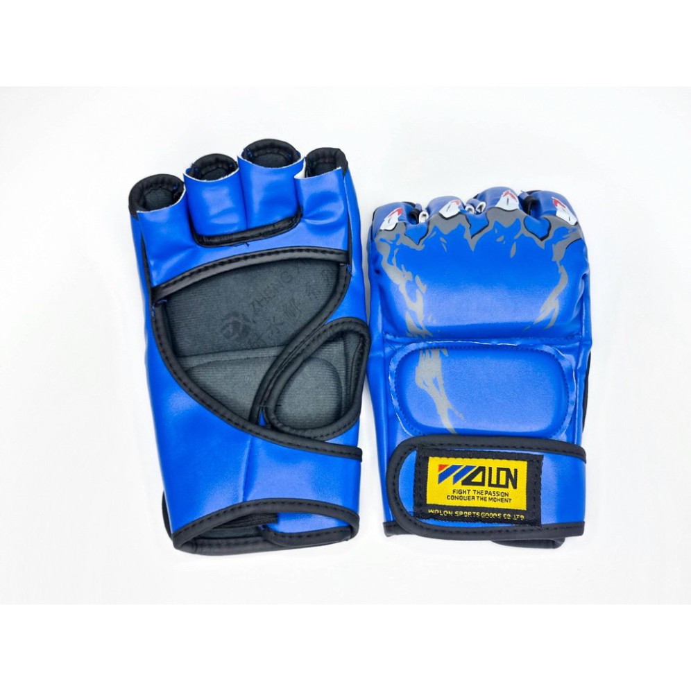 Găng tay MMA hở ngón cao cấp Wolon chính hãng- Thiết bị đấm bốc dành cho boxing, mma, đối kháng, sparring, trainning
