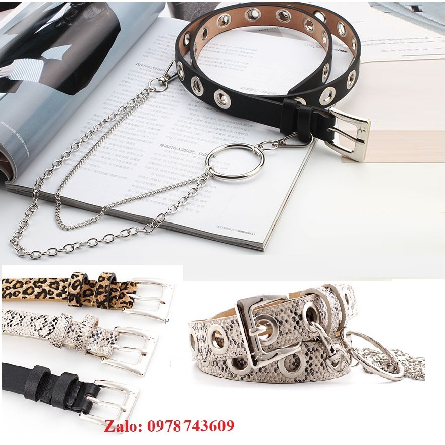 Thắt lưng kèm chain đôi mẫu MỚI NHẤT xích