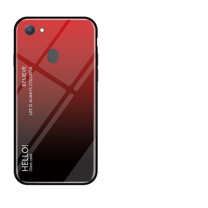 Ốp Điện Thoại Kính Cường Lực Màu Gradient Cho OPPO F7 F5 F3 F9 F11 F11 Pro F17 F17 Pro F19 F19 Pro F19 Pro+