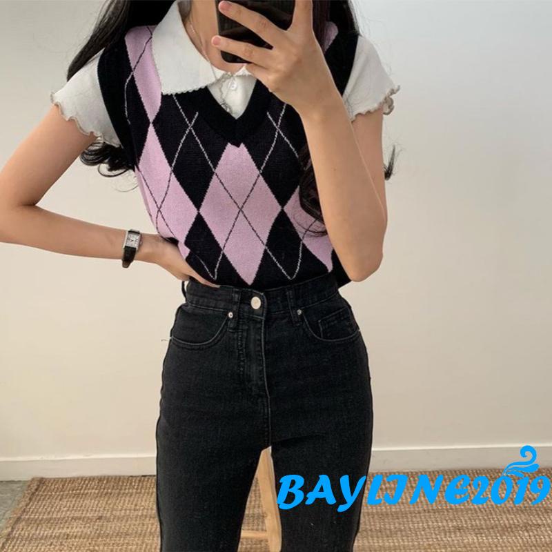 Áo Len Nữ Không Tay Cổ Chữ V Thời Trang Quyến Rũ