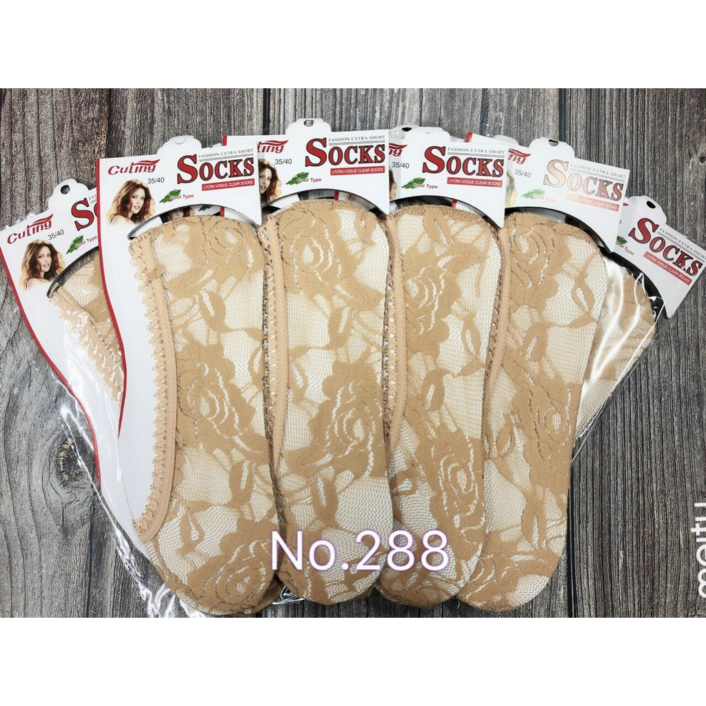 Combo 5 đôi tất hài nữ, tất lười nữ, Tất nửa bàn chân,Tất lưới mùa hè, Tất ren hè nữ, Vớ ren, vớ hài