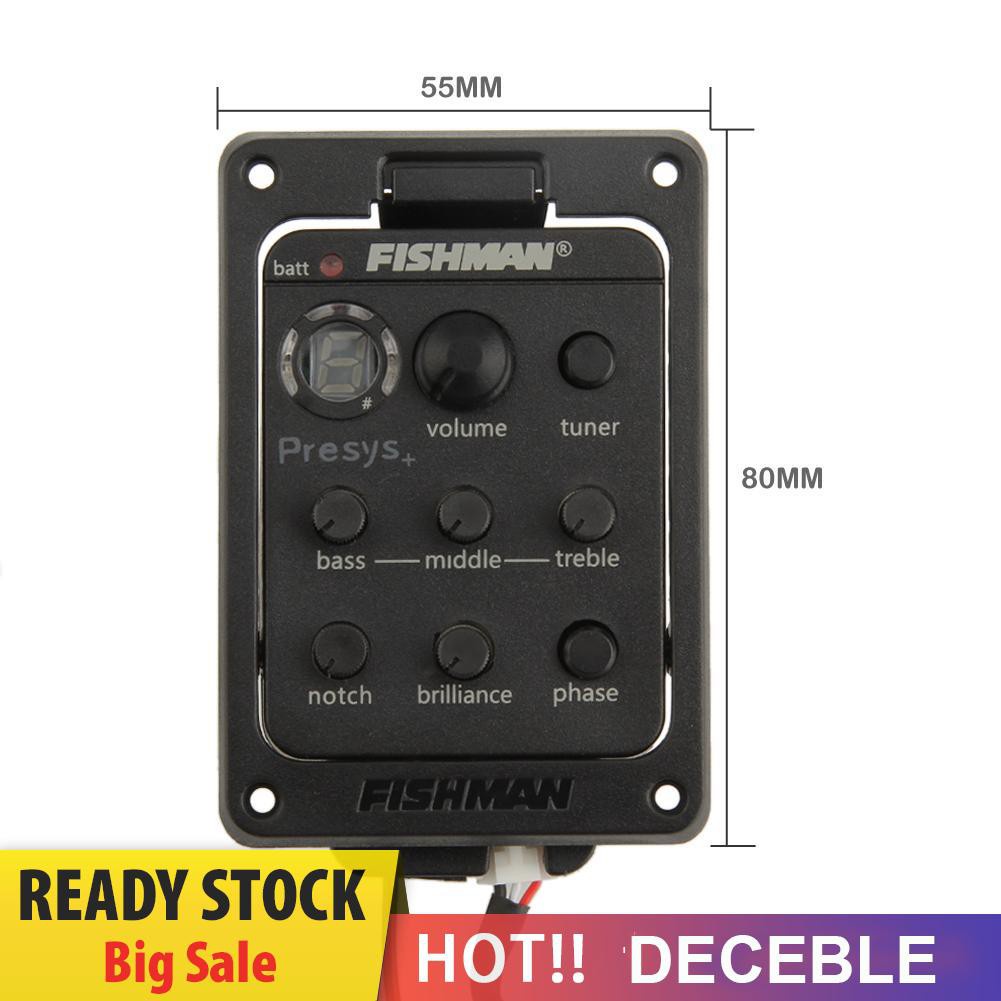 Deceble Onboard Preamp Guitar EQ Tuner Piezo Pickup Equalizer for FISHMAN 201