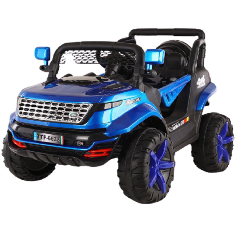 Ô tô xe điện địa hình bán tải TTF-6622 đồ chơi vận động cho bé 2 chỗ 12V7AH(Đỏ-Trắng-Xanh)