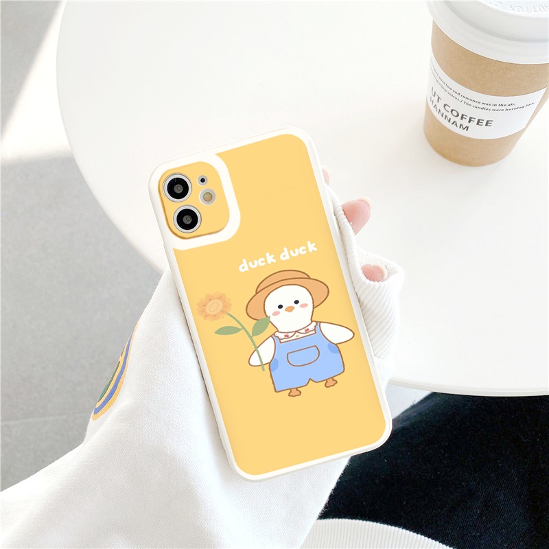 Ốp iphone hot trend Bé Vịt nhỏ vuông cạnh ốp lưng iphone 6/6splus/7plus/8/8plus/x/xs/12/13/pro/max/plus/promax tr1159