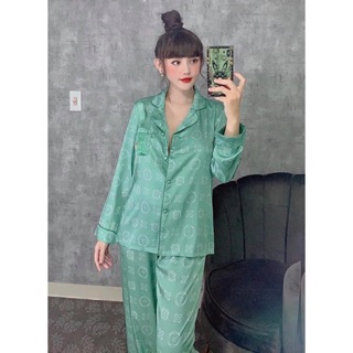 PIJAMA TAY DÀI QUẦN DÀI XANH CAO CẤP