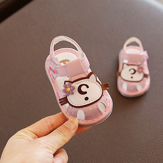 Giày tập đi , sandal tập đi không đèn cho bé gái siêu mềm cho bé gái