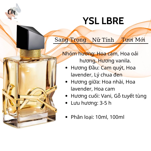 Nước hoa nữ Libre EDP- Mùi hương sang trọng , gợi cảm,quyến rũ- Chisman