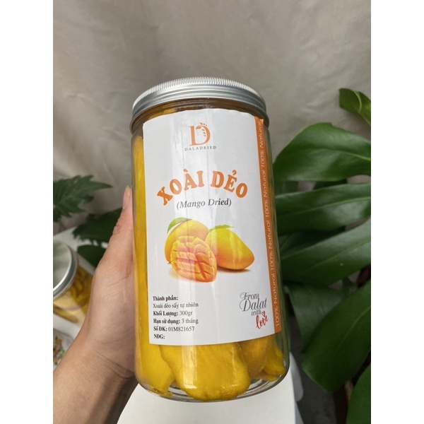 XOÀI SẤY DẺO DALATMO Hương vị tụ nhiên mềm dẻo không xơ ít ngọt 500gr