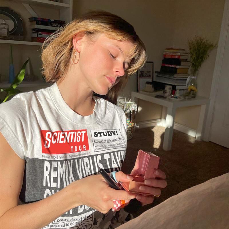 ▨Áo Thun Tay Ngắn In Chữ Màu Trắng Phong Cách Retro Mỹ 2022 Thời Trang Xu Hướng Đường Phố