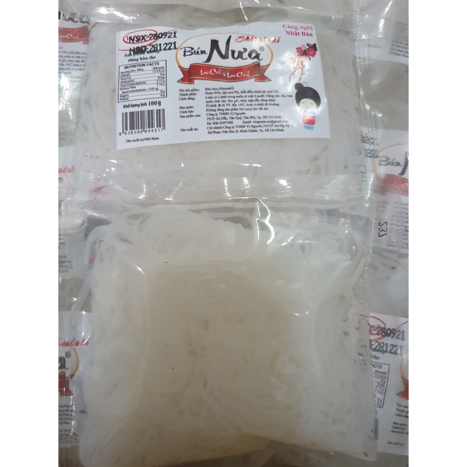 Bún Nưa Cuộn Keto Das Vị Nguyên 100g - Gói nhỏ dễ sử dụng