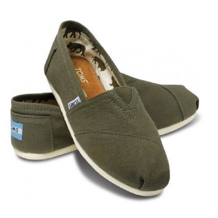 GIÀY LƯỜI TOMS VẢI ĐẾ cao su êm chân nhiều màu - L1