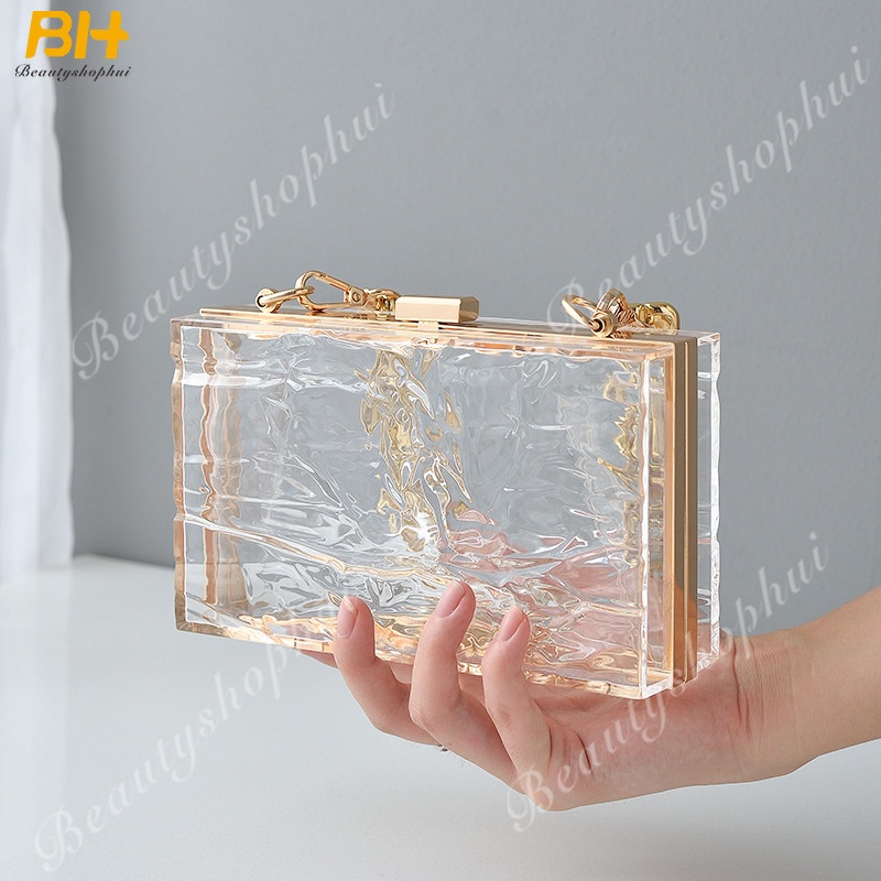 Túi Xách Dự Tiệc Bằng Acrylic Trong Suốt Phong Cách Âu Mỹ Thời Trang 2022 Cho Nữ