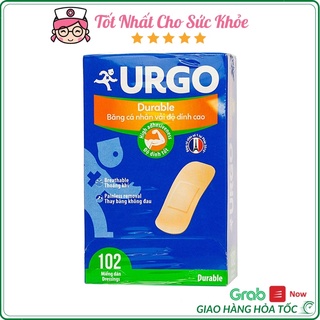 Băng keo băng dán cá nhân URGO Durable có độ dính cao - Hộp 102 miếng