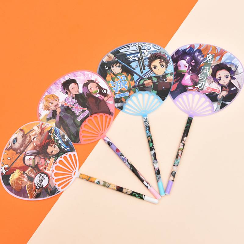 4 Pcs/Set cây bút gel Demon Slayer Kimetsu no Yaiba Cute Anime pattern Gel Pen 0.5mm Creative Student Novelty Pen Kawaii Blue Signature Pen School Supplies kids Stationery gift Kamado Tanjirou Nezuko Agatsuma Zenitsu Kochou Shinobu