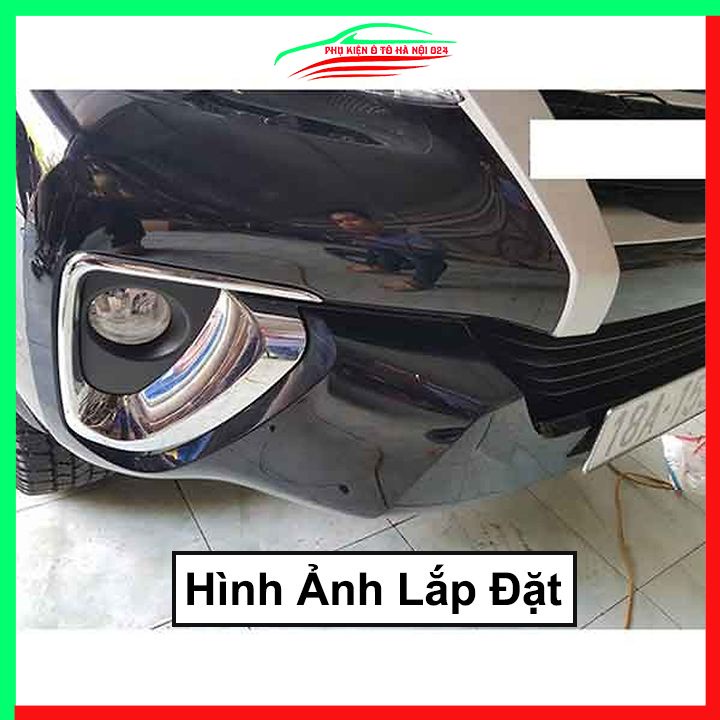 Ốp viền đèn gầm trước Fortuner 2017-2020 mạ Crom chống trầy trang trí làm đẹp xe