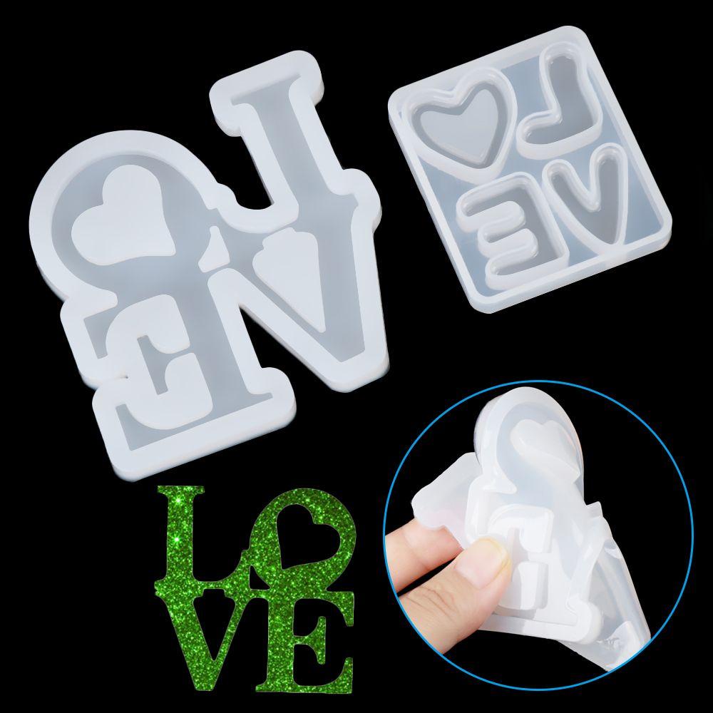 PINEVN Khuôn Làm Trang Sức Hình Chữ Cái Tiếng Anh Với Trái Tim