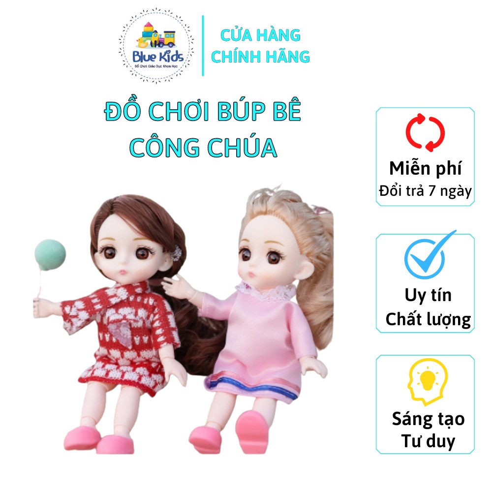 Đồ chơi búp bê công chúa BLUE KIDS xinh xắn trọn bộ, đầy đủ phụ kiện cho bé (HÀNG CHÍNH HÃNG)