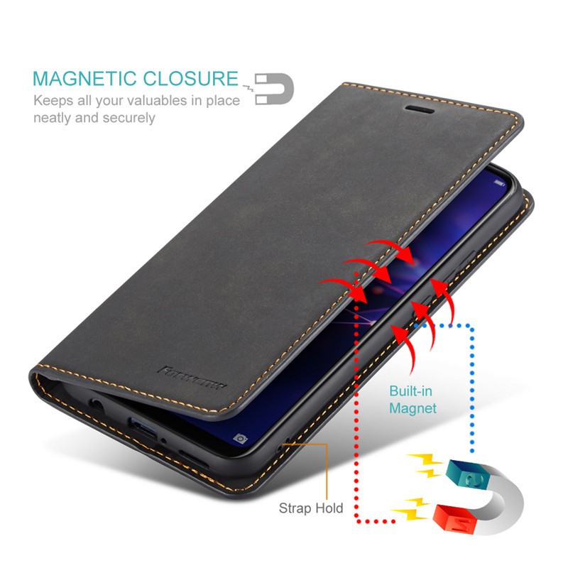 Bao da điện thoại từ tính gập cho Samsung Galaxy Note 20 Ultra 5G Note 10 Plus Lite Note9 Note20 Note10