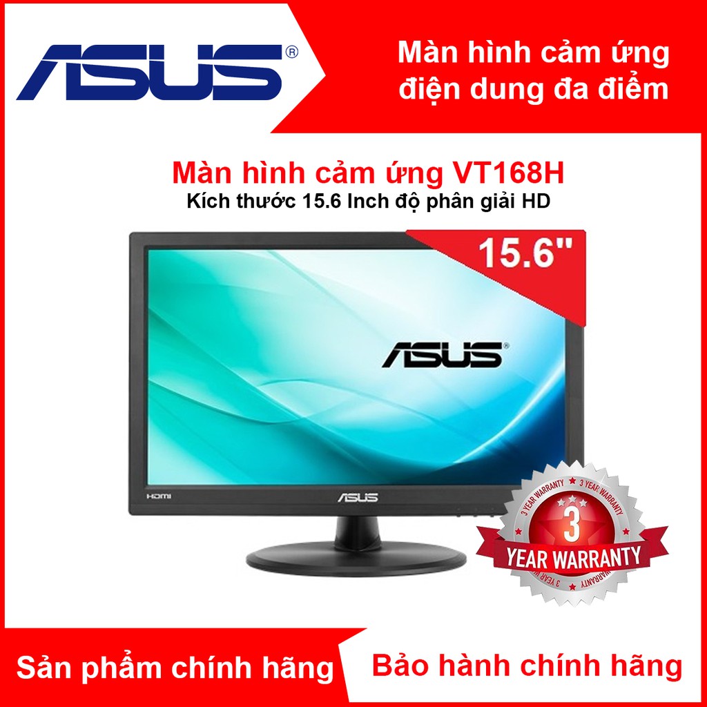 Màn hình cảm ứng đa điểm ASUS VT168H 15.6inch - Hàng Chính Hãng | BigBuy360 - bigbuy360.vn