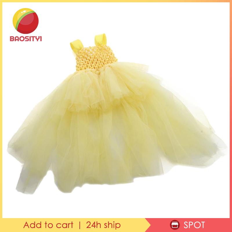 [Baosity1] Đầm Dài Không Đối Xứng Cho Búp Bê 18inch