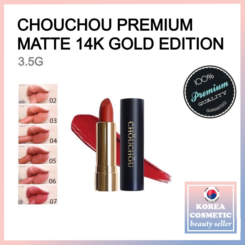 Son Thỏi Mạ Vàng CHOUCHOU PREMIUM MATTE 14K GOLD EDITION CLOUDORIS