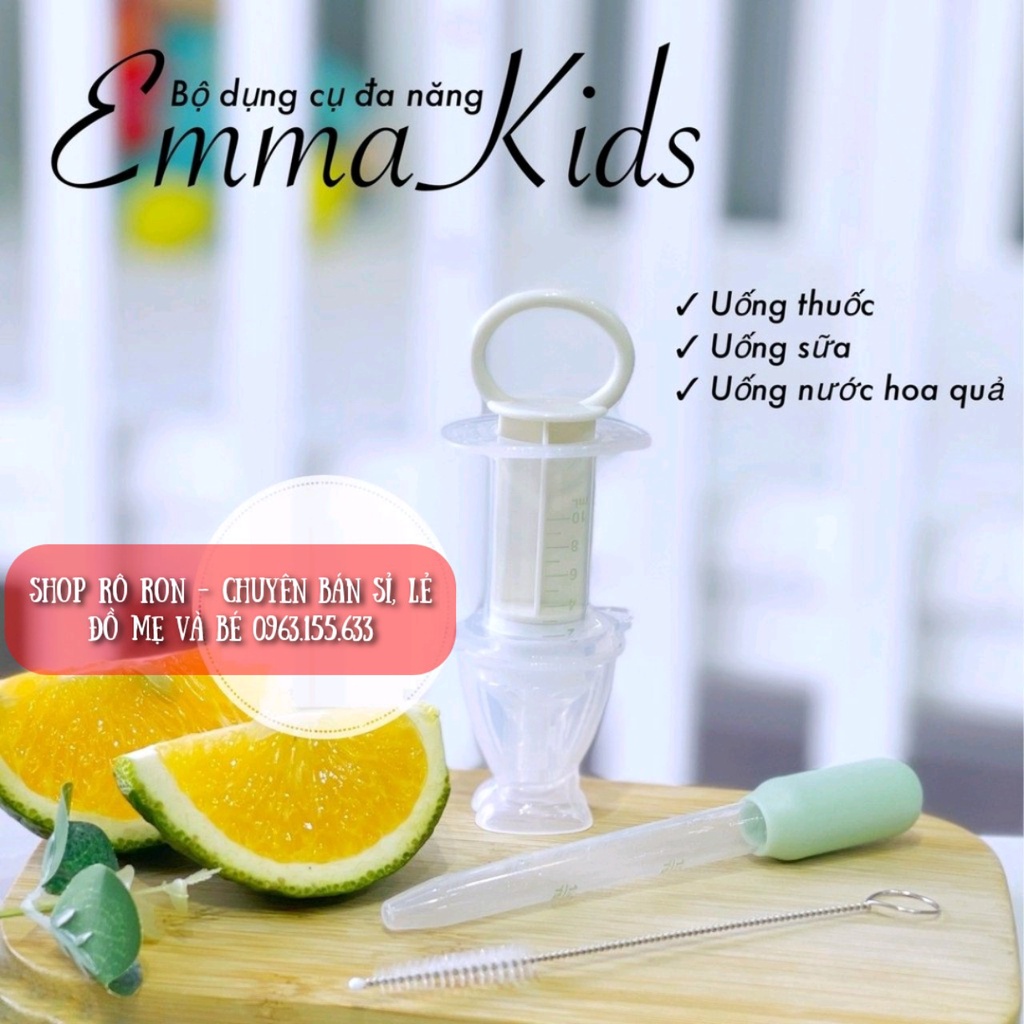 Bộ dụng cụ bón thuốc - Bón sữa EMMA KIDS đa năng 2in1 cho bé - Shoproron