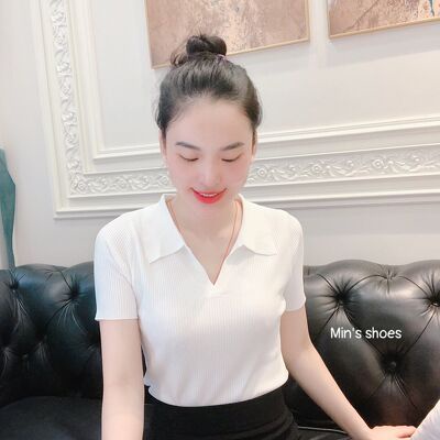 Min's Shoes -  Áo Len Cổ V Hàn Quốc Áo 402