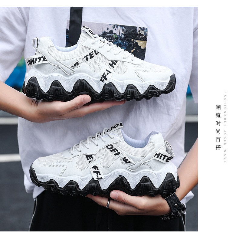 Giày thể thao sneaker nam đế lượn sóng phối màu siêu đẹp hottrend 2020