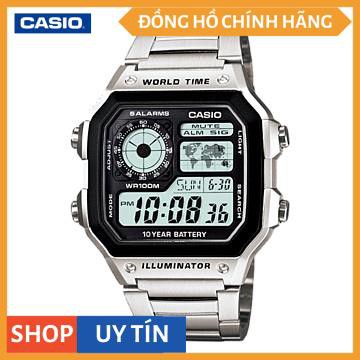 Đồng Hồ Nam Dây Kim Loại Casio Chính Hãng AE-1200WHD-1AV [HÀNG CHÍNH HÃNG]