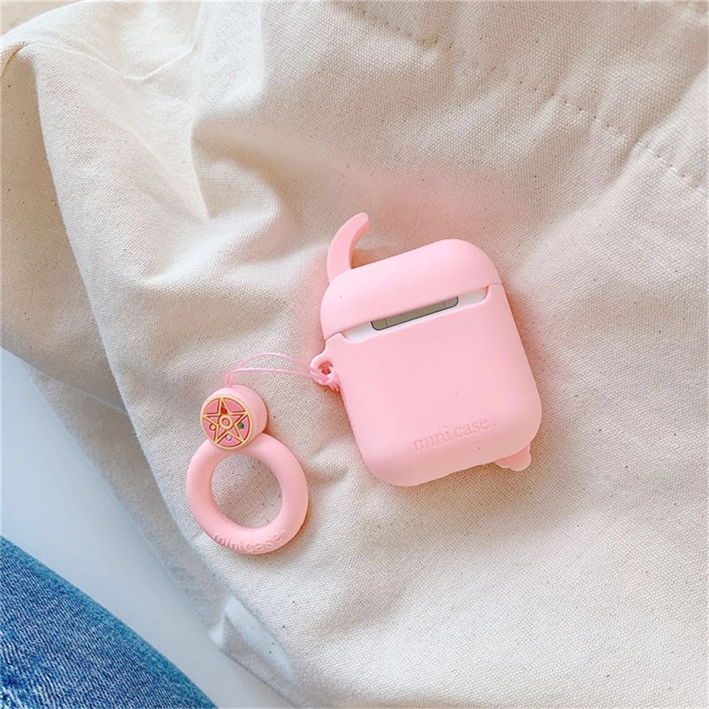 SAILOR MOON SAILOR MOON Vỏ Đựng Bảo Vệ Hộp Sạc Tai Nghe Airpods 1 / 2 Pro Hình Thủy Thủ Mặt Trăng