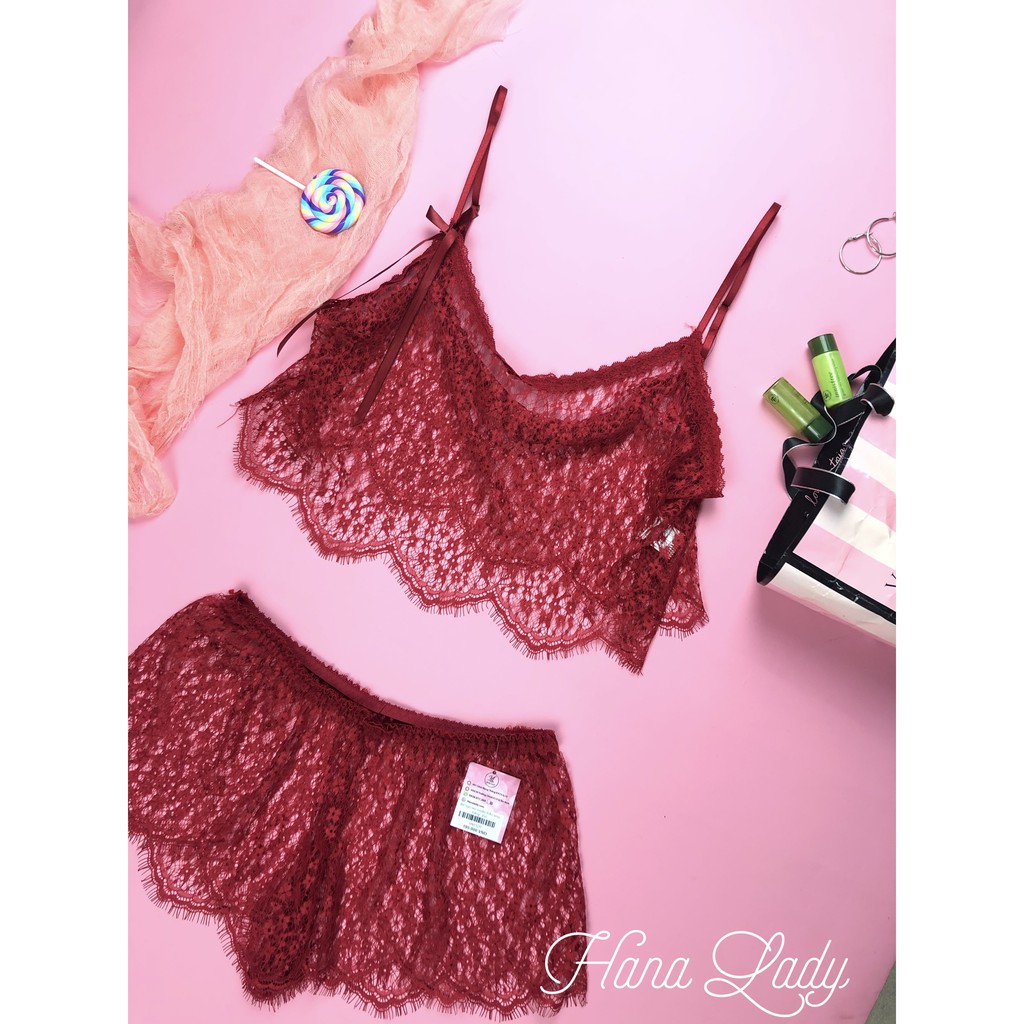 Bộ ngủ ren xuyên thấu 2 dây sexy quyến rũ gợi cảm VN132 | BigBuy360 - bigbuy360.vn