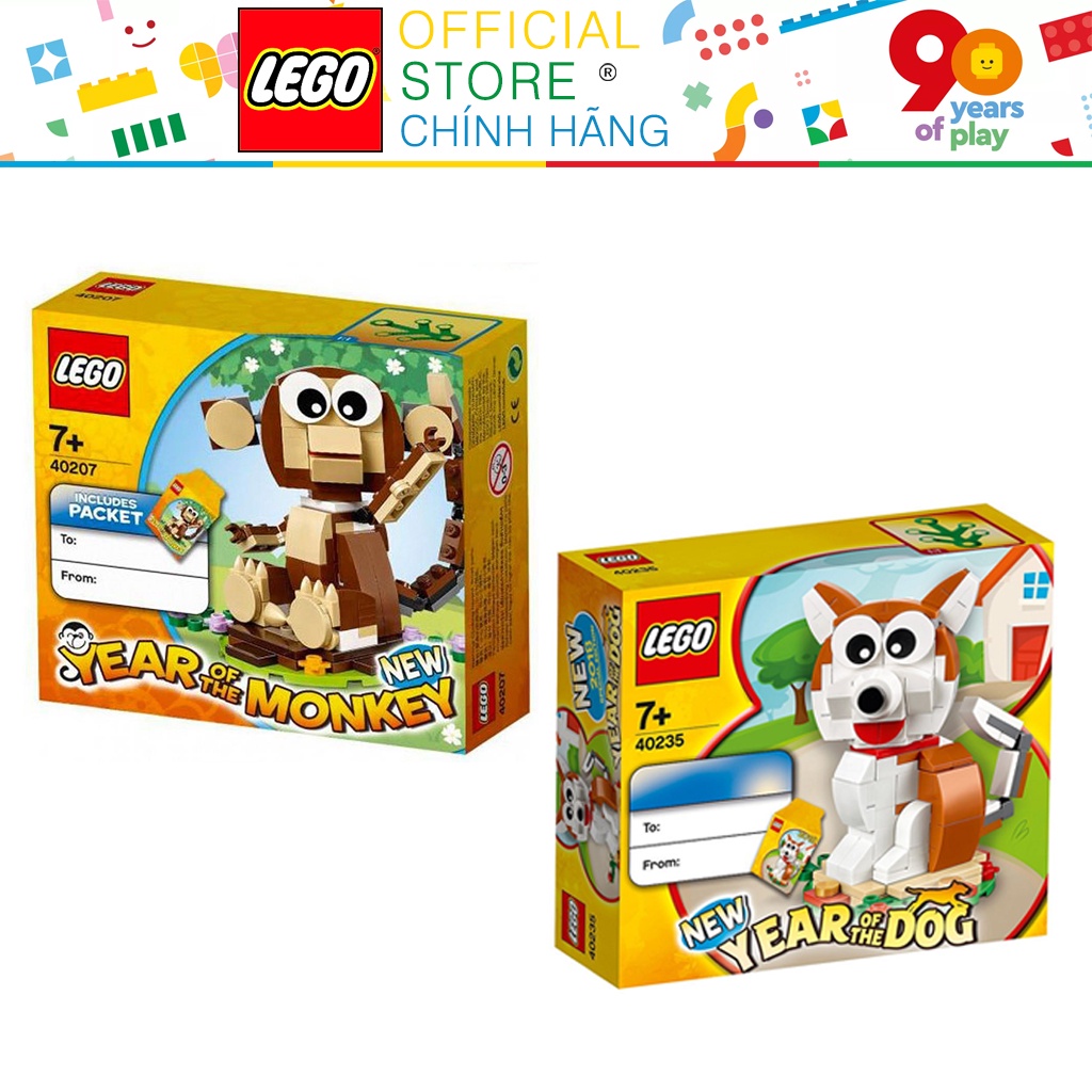 Mô hình LEGO 40207, 40234, 40235, The Year of the Monkey, Rooster, Dog