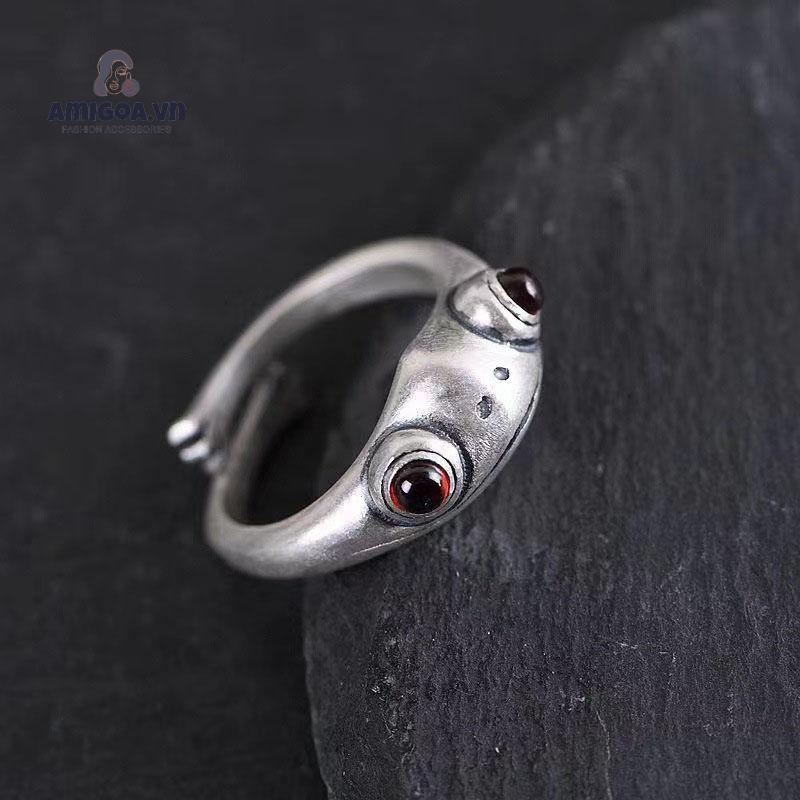 ✨✨Nhẫn hở hình ếch con phong cách retro cá tính