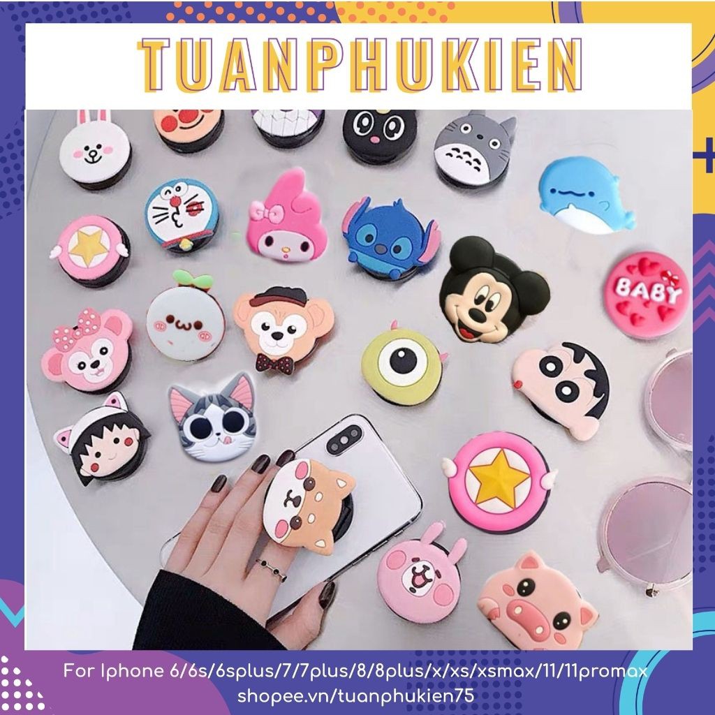 Giá Đỡ Điện Thoại  FREESHIP  Popsocket Giá Đỡ Điện Thoại Silicon Hình Thú 11 Mẫu  -5 - Tuấn Phụ Kiện