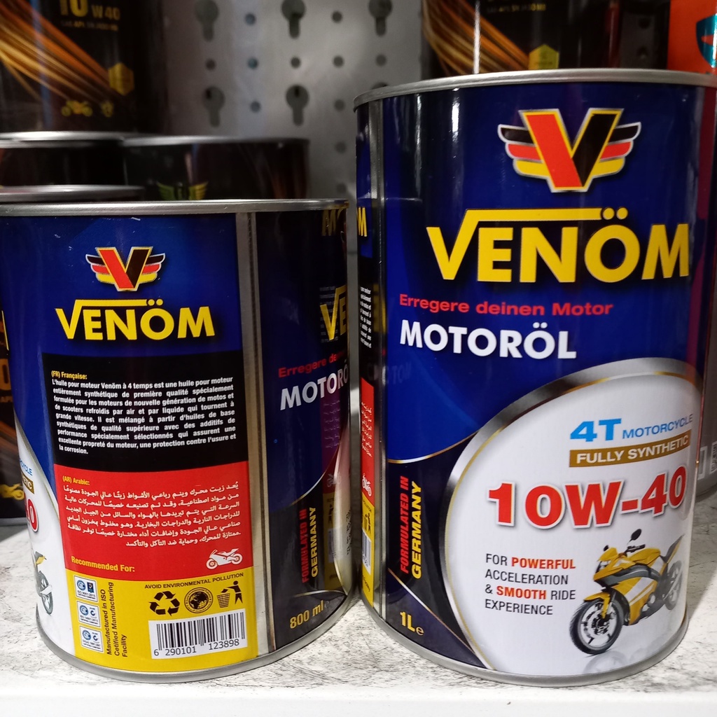Nhớt tổng hợp VENOM 4T MOTOCYCLE 10W40 - Nhập khẩu UAE