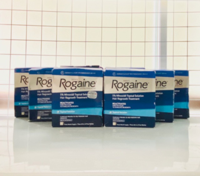 Gel mọc tóc Nam Men’s Rogaine 5% Minoxidil Extra Strength hộp 3 chai