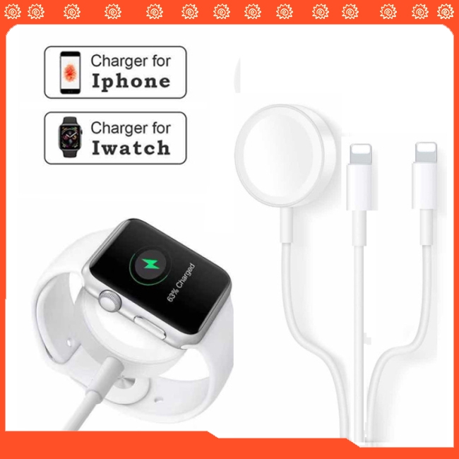 Bộ sạc không dây 3 trong 1 cho đồng hồ Apple Watch Series 1 2 3 4 có cổng USB cho iPhone 5 6 7