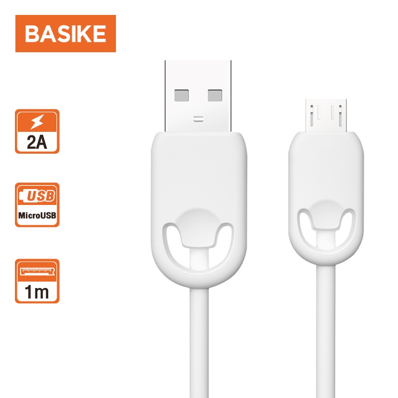 Cáp Sạc 2A BASIKE 1M Cho IPCổng Micro USB Chất liệu silicone bền