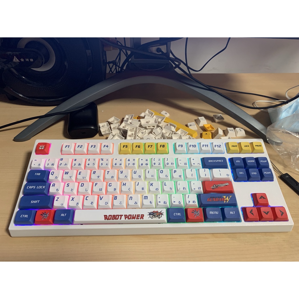 Keycap PBT XDA Shimmer, Gundam, Panda nút bàn phím cơ phù hợp nhiều layout bàn phím cơ bản