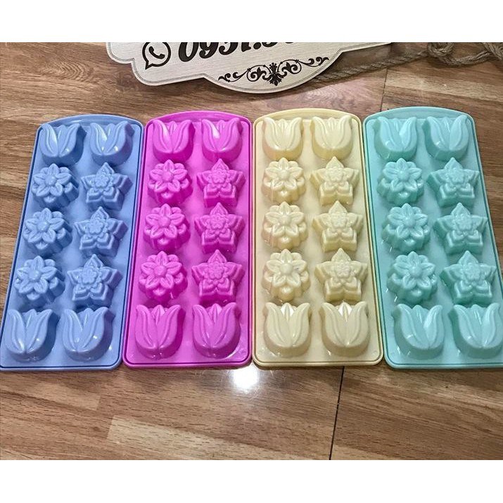 khuôn thạch rau câu hoa tulip / khay đá hoa tulip 10 viên - Tulip Ice Tray VT-KD37