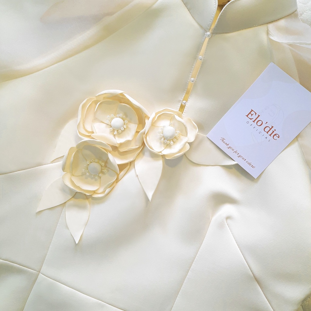 Áo Dài Cách Tân Kim Khánh Đính Hoa Cao Cấp