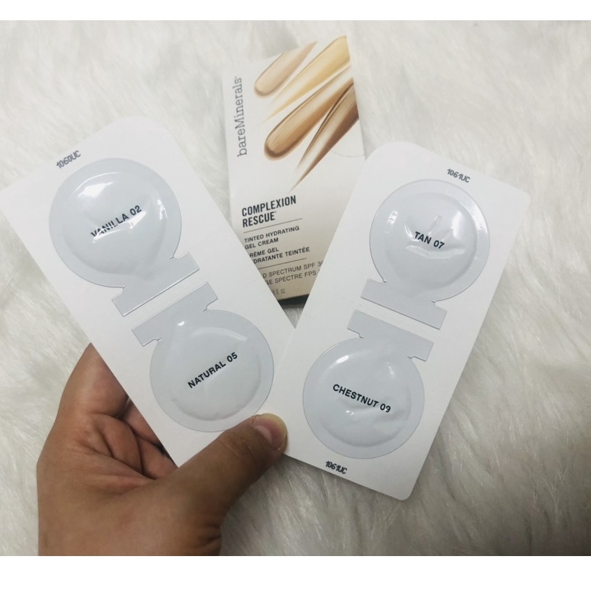 [CÓ BILL US] Sample mẫu thử Kem nền Bareminerals Complexion Rescue Tinted Hydrating Gel Cream 35ml SPF 30