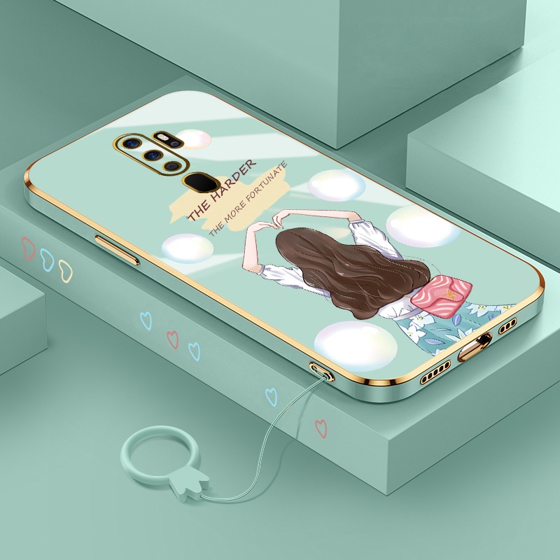 Ốp Điện Thoại silicone Mềm Họa Tiết Hoạt Hình Có Dây Đeo Cho Redmi 10 Redmi 9 Redmi 8 Redmi 10c Redmi 7